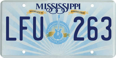 MS license plate LFU263