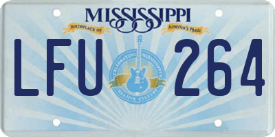 MS license plate LFU264