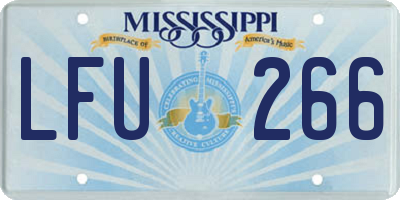 MS license plate LFU266