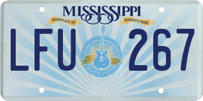 MS license plate LFU267