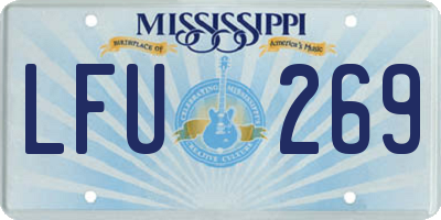 MS license plate LFU269