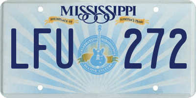 MS license plate LFU272