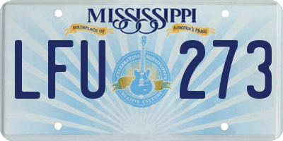 MS license plate LFU273