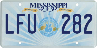 MS license plate LFU282