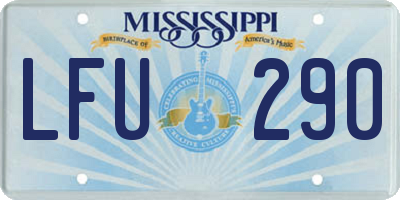 MS license plate LFU290