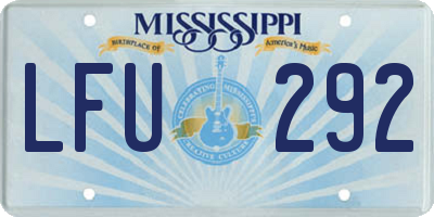 MS license plate LFU292