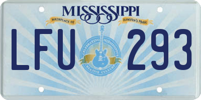MS license plate LFU293