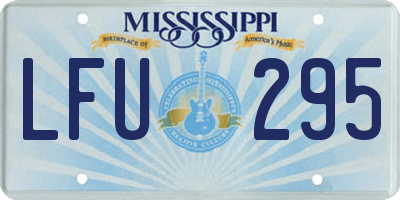 MS license plate LFU295