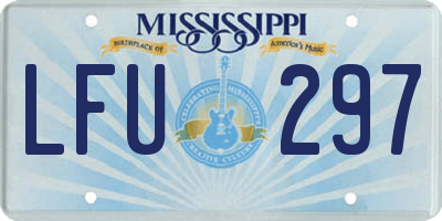MS license plate LFU297