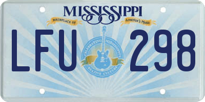 MS license plate LFU298