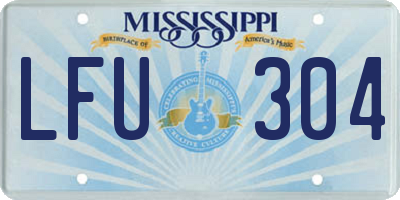 MS license plate LFU304