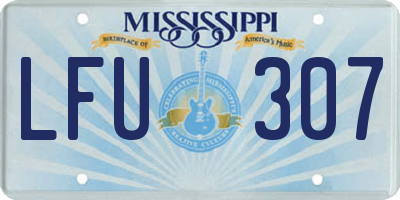 MS license plate LFU307