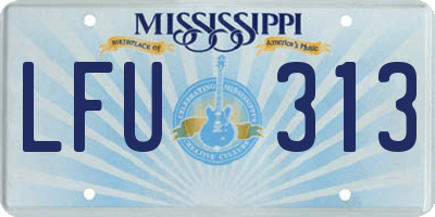 MS license plate LFU313