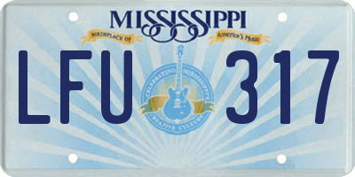 MS license plate LFU317