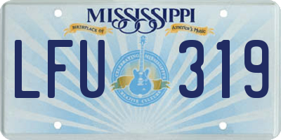 MS license plate LFU319