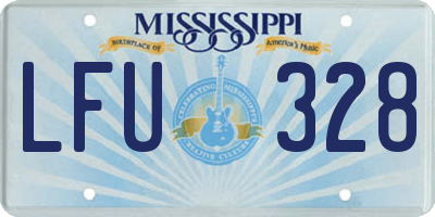 MS license plate LFU328