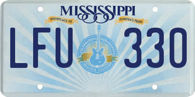 MS license plate LFU330