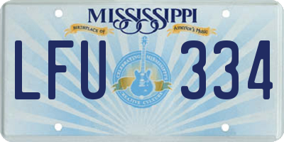 MS license plate LFU334