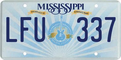 MS license plate LFU337