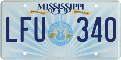 MS license plate LFU340