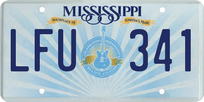 MS license plate LFU341