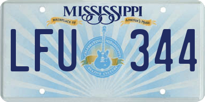 MS license plate LFU344