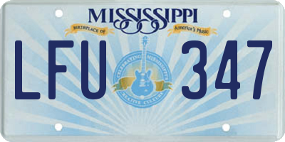 MS license plate LFU347