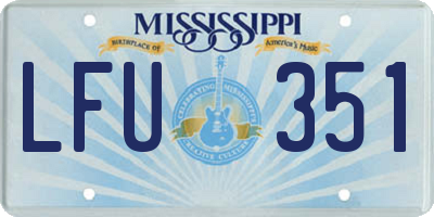 MS license plate LFU351