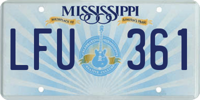 MS license plate LFU361