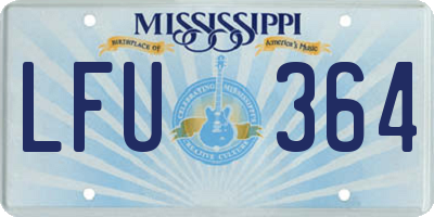 MS license plate LFU364