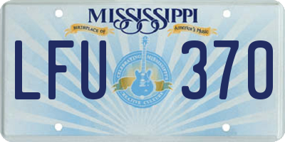 MS license plate LFU370