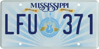 MS license plate LFU371