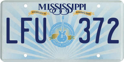 MS license plate LFU372