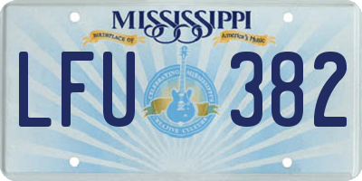 MS license plate LFU382