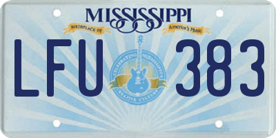 MS license plate LFU383