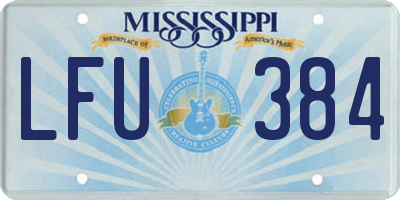 MS license plate LFU384