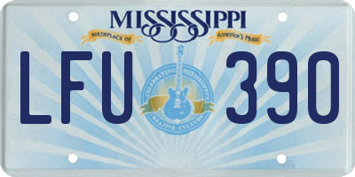 MS license plate LFU390