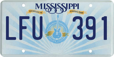 MS license plate LFU391