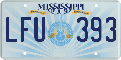 MS license plate LFU393