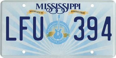 MS license plate LFU394