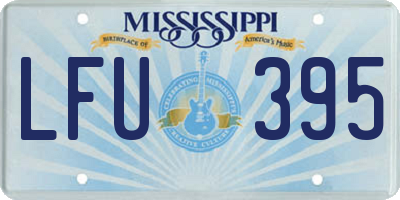 MS license plate LFU395
