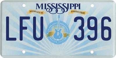 MS license plate LFU396