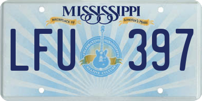 MS license plate LFU397