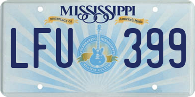 MS license plate LFU399