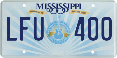 MS license plate LFU400