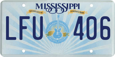 MS license plate LFU406
