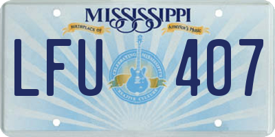 MS license plate LFU407