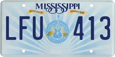 MS license plate LFU413