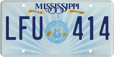 MS license plate LFU414