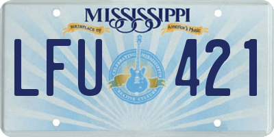 MS license plate LFU421